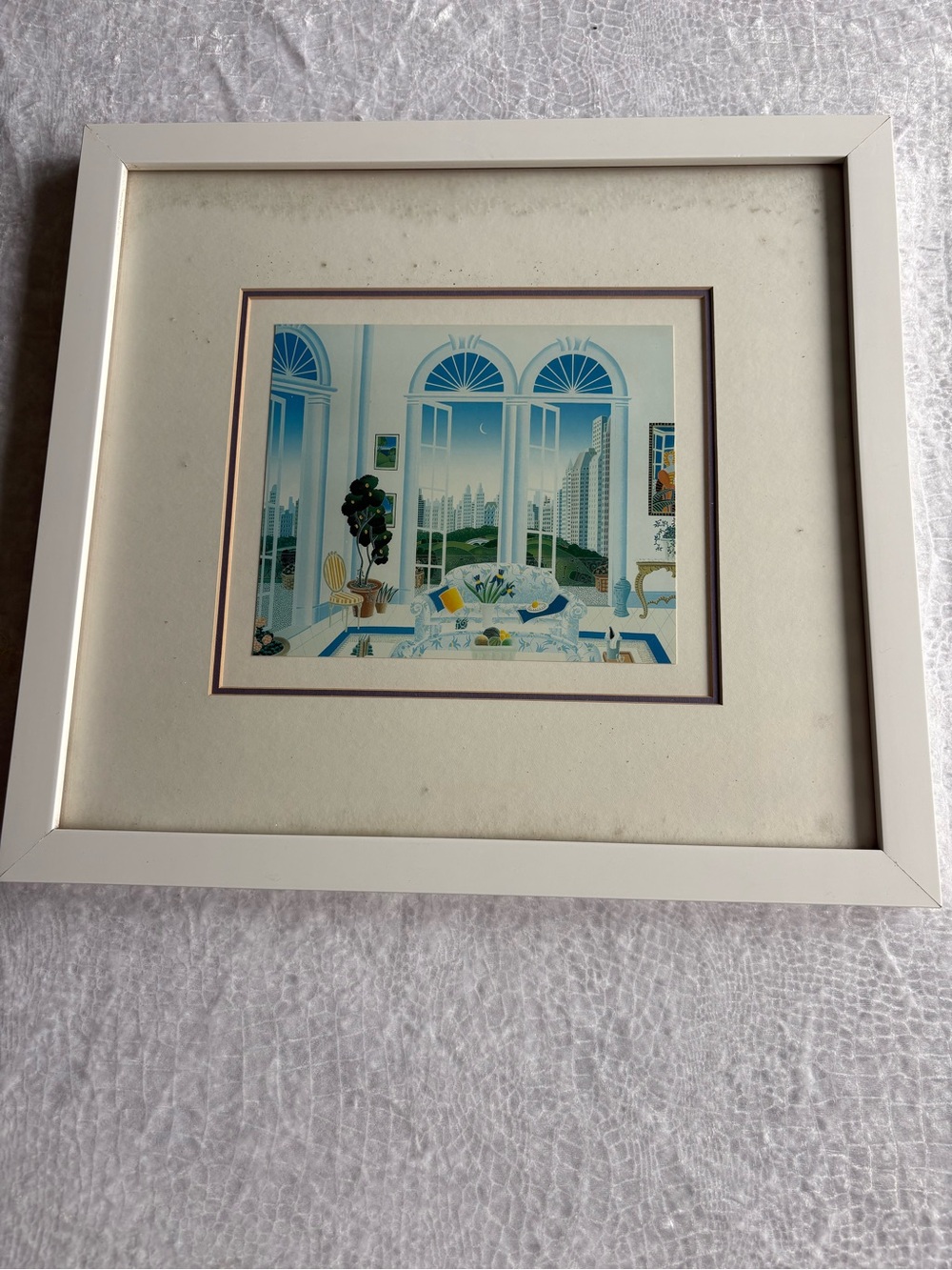 Thomas McKnight White Framed Coastal Window Artwork